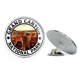 NYC Jewelers Round Grand Canyon National Park (Hike Travel rv az Arizona) Metal 0.75" Lapel Hat Pin Tie Tack Pinback