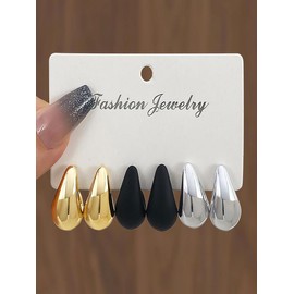 Water Drop Shaped Earrings, Fashionable Earrings for Women & Girls, Trendy All-match & Exquisite Jewelry for Birthday Gift