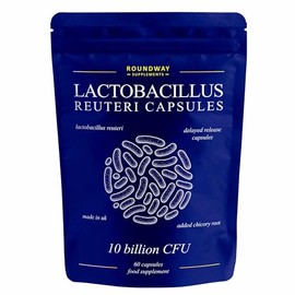 Lactobacillus Reuteri Probiotic Capsules | High Strength L Reuteri 10 Billion CFU | Probiotics for Gut Health | 2 Months Supply for Women & Men with Added Inulin Prebiotic by Roundway Supplements