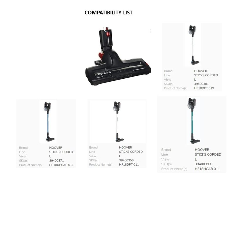 Hoover 35602239, Stirrer Roller with Brush, Black