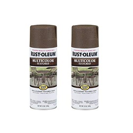 Rust-Oleum 223523-2PK Stops Rust Multi-Color Textured Spray Paint, 12 oz, Autumn Brown, 2 Pack