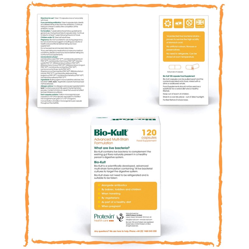 Bio-Kult Advanced Multi-Strain Formulation for Digestive System, Pack of 2,