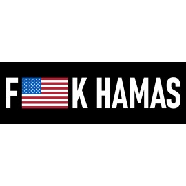 Brian Bula Anti Hamas American Flag Magnet Large 3x9 Bumper Sticker Size Support Israel