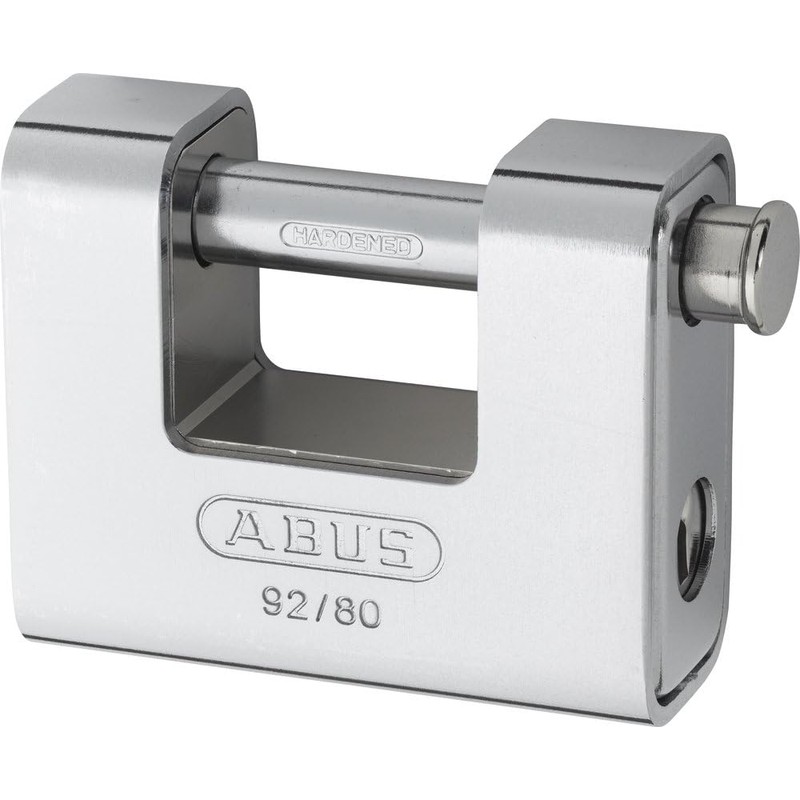 ABUS Monobloc Vorhängeschloss 92/80 gl.-8521 - gleichschließend - Messing-Schloss mit