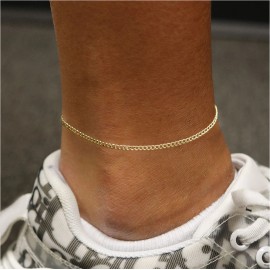Verona Jewelers 2MM Solid Italian 14K Yellow Gold Curb Cuban Anklet 10" Italy