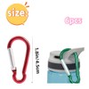 DACUAN Aluminum Carabiner Clips, 6PCS D Shape Spring Snap Hooks