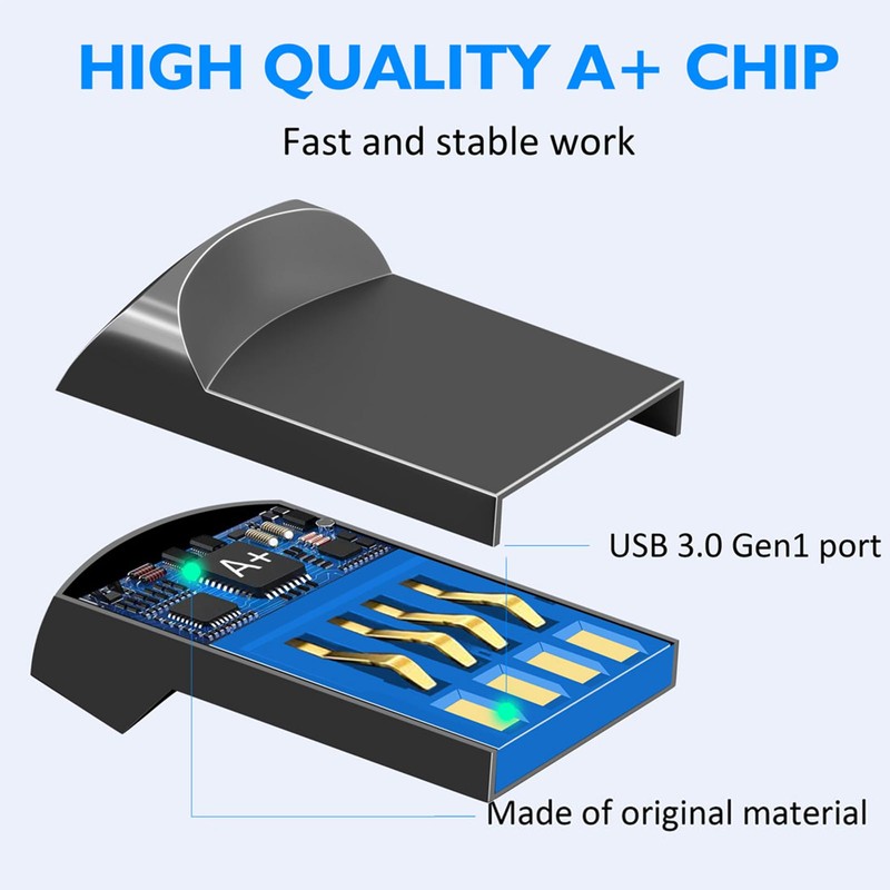 EASTBULL 32GB USB3.0 FAT32 Small Flash Drive with a USB-C