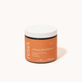 RESET | OMEGA GLUTATHIONE + Omega 3 (EPA+ DHA), Glutatión y Curcumina 90 cápsulas de 1,760 mg