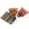 kilofly 12 pc Egyptian Jewelry Bag Aztec Print Drawstring Coin