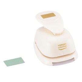 Vaessen Creative Motif punch rectangles, 1.8 x 3.3 cm, punch for craft paper, coloured paper, scrapbook paper or decoupage paper