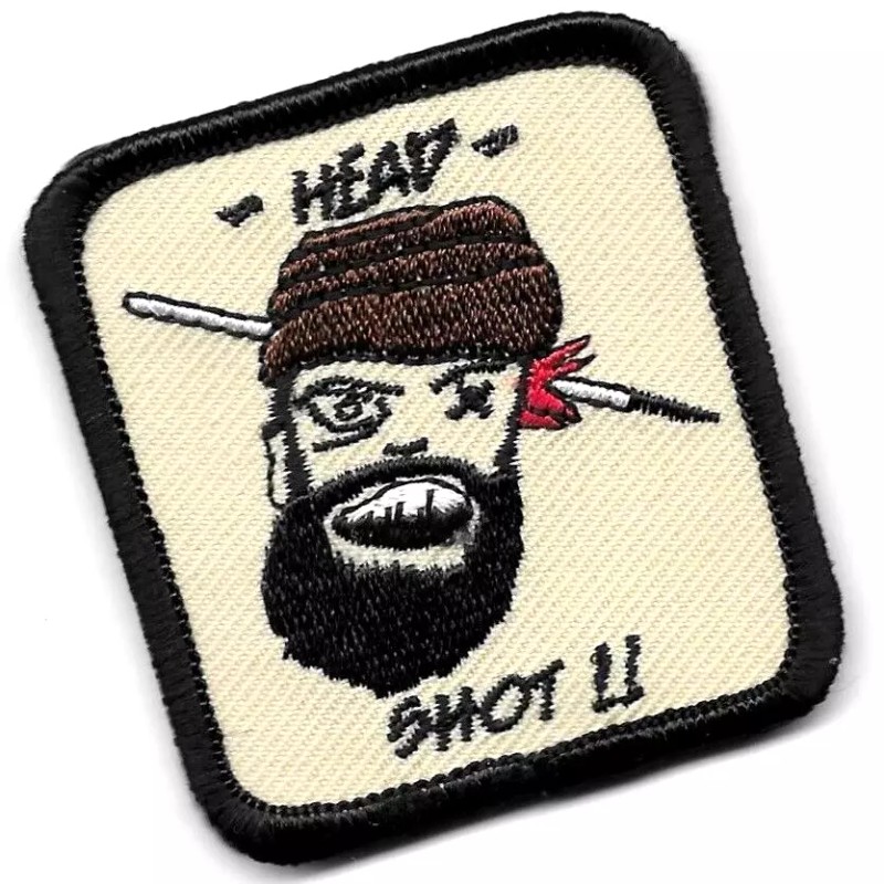 Sniper Head Shot Patch Embroidered Fits For VELCRO® BRAND Loop