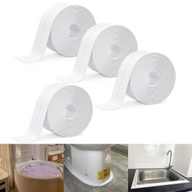 Protect Your Kitchen & Bathroom from Moisture & Mildew with This Waterproof Anti-Mildew Toilet Caulk Strip! (320cmx3.8cm 4 PCS)