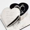 Beautifully Engraved With Your Own Handwriting Silver Heart Shaped Trinket
