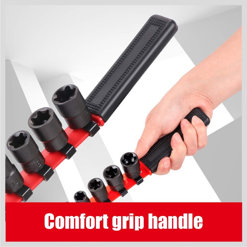 SEDY 11-Piece E-Torx Socket Set - Star Sockets Set with