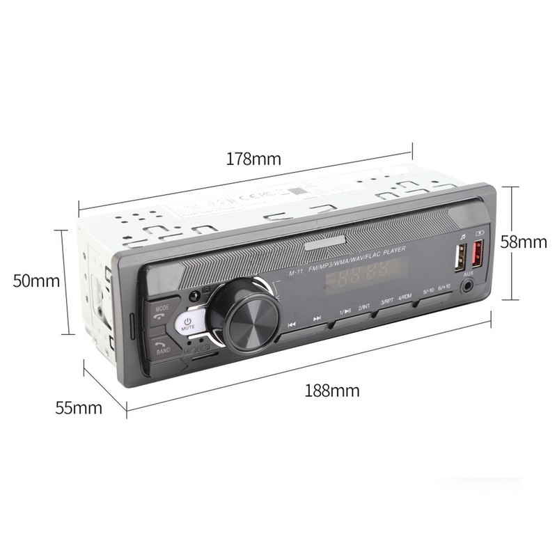 12V Car MP3 Player Bluetooth Handsfree FM Car Radio Large
