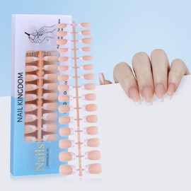 Virellay 240 Pcs French Künstliche Nägel Zum Aufkleben (Kurze French Ballerina, 240 Pcs)