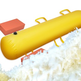 Landical Flood Barriers for Home Reusable Flood Prevention Barriers Water Barrier for Flooding PVC Flood Bags Sandbag Alternative PVC Water Diversion Tubes with Fixed Handle (12 Ft x 20 In x 12 In)