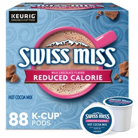 Swiss Miss Reduced Calorie Hot Cocoa, Keurig Single Serve K-Cup Pods, 88 Count (4 Packs of 22)