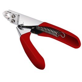 Accessotech Red Pet Nail Clippers Cutter for Dogs Cats Birds Guinea Pig Animal Claws Scissor Cut