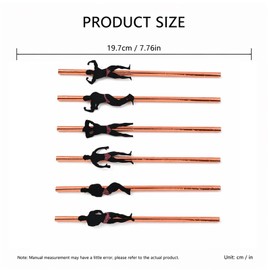 24 Pcs Hen Party Straws, Dancing Men Paper Straws, Funny Novelty Straws for Bachelorette Bridal Shower Girls Night Out Party Supplies