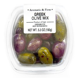 Fresh Pack Greek Unpitted Olive Mix, 5.3 oz, 12 Pack