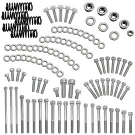 400EX Stainless Steel Bolt Screw & Clutch Spring Kit Compatible with Honda Sportrax 400 TRX400EX 1999-2008 TRX400X 2009 2011-2014 (112pcs)