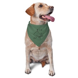 vercosee Big Sister Dog Bandana,Gender Reveal,Baby Announcement Bandana,Pet Scarf, Pet Accessories for Dog Lover Owner (Green)