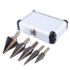 Cocoarm HSS Step Drill 5 Pieces Cone Drill Set Titanium