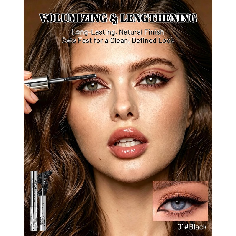 Waterproof Curling Metal Wand Mascara, Black Washable Iron Wand Rod