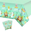 Fogcosy Easter Table Cloth,Easter Decorations Wipe Clean Tablecloth,Egg Chick PVC