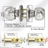UONIKA 3 Pack Stainless Ball Door Knobs with Lock and