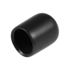 sourcing map Rubber End Caps Vinyl Round Tube Bolt Cap Cover Thread Protection Black 9 mm Inner Diameter