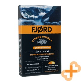 FJORD STRONG OMEGA-3 Smart Gummies Aceite de Pescado 45 Gomitas Función Cerebral Suplemento