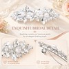 Rhinestone Hair Clip with Pearl, Sparkly Crystal Barrette for Women