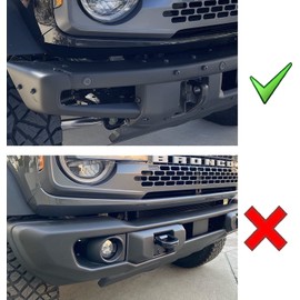 iJDMTOY No Drill Required Modular Steel Bumper Mount License Plate Relocation Bracket, Compatible with 2021-up Ford Bronco (Fit Both Left/Right Sides)