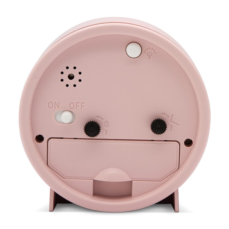 Acctim Gaby Small Analogue Contemporary Beside Alarm Clock Dusty Rose