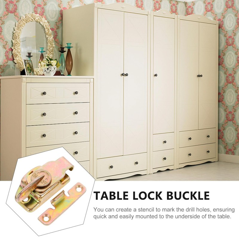 HOMSFOU 4pcs Dining Table Lock Drawer Buckle Accesorios para Escritorio