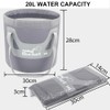 Qualore Camping Collapsible Bucket, 20L Handy Folding Water Container Portable