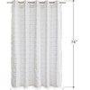 Sage Green Farmhouse Shower Curtain with Snap-in Liner, No Hooks