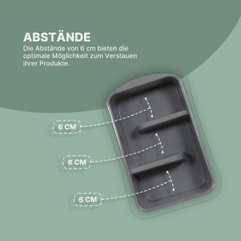 Pro Home Kitchen Organiser with 3 Compartments - Storage Box for Soups, Spice Mixes and Much More Food Organiser System Plastic