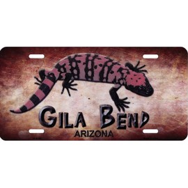 Gila Bend Gila Monster Metal License Plate