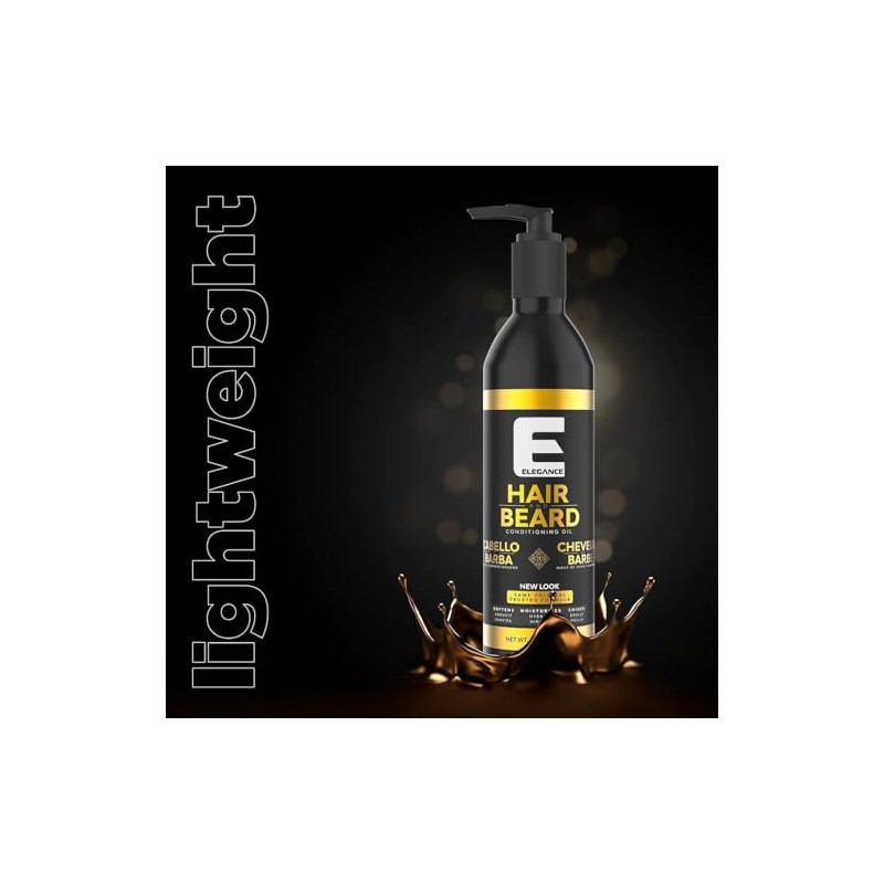 ELEGANCE GEL Hair & Beard Oil, 10.1 Fl Oz
