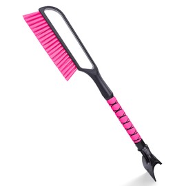 Car Snow Scraper and Brush for Window Windshield - Pink