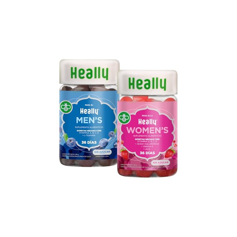 Pack Hombre y Mujer Multivitamínico con Omega-3 HEALLY