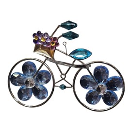 Ganz Crystal Expressions Spring Flower Blue Bicycle Bike Biking Ornament