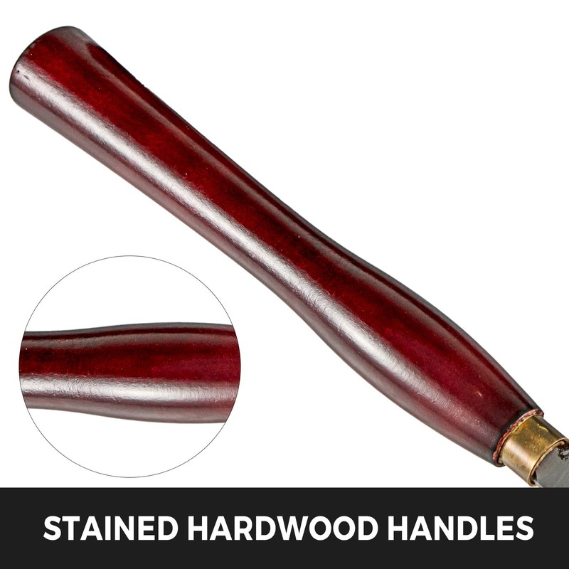 Happybuy 8PCS Wood Chisel Set, 7" Lathe Tools, Woodworking &