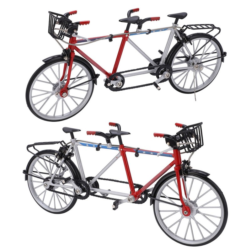 Bicycle Model Tandem Bicycle 1/10 Simulation Bike Detachable for Boys