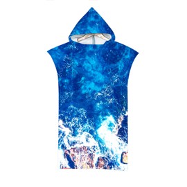 LOMTRATS Quick Dry Surf Poncho Changing Towel Robe Hoodie for Adults Men Women,Microfiber Swimming Beach Surfing Diving Home Hot Springs Bathing Parka