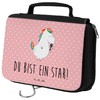 Parent-New Mr. & Mrs. Panda Unicorn Toiletry Bag, Red pastel