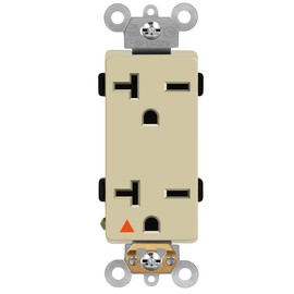 ENERLITES Isolated Ground Outlet, Industrial Grade Decorator Receptacle, 20A/250VA, 6-20R, 62050-IG-I, Ivory
